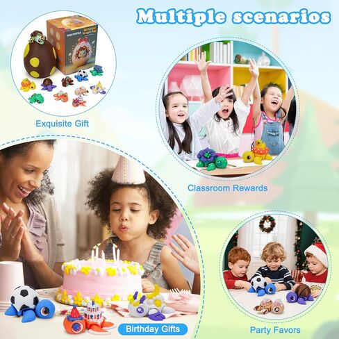 Mini 3D Printed Turtle Animals Toys with Dragon Egg, Small Animal Figures, Flexible Articulated Fidget Toy Adults, Pocket Pets Bulk, Desktop Home Decor, Easter Basket Stuffers (Sea Turtle) in Kuwait