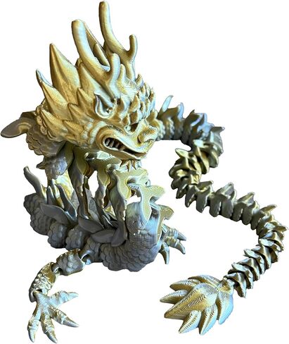 التنين الإمبراطوري المرن (المطبوع ثلاثي الأبعاد في الولايات المتحدة) (27 "الذهب/الفضة) in Kuwait
