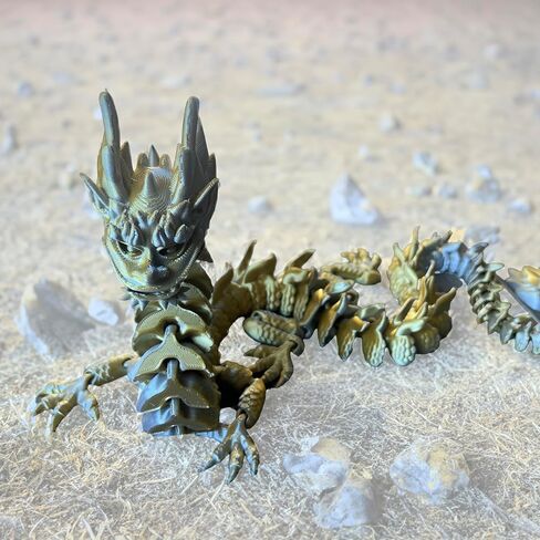 التنين الإمبراطوري المرن (المطبوع ثلاثي الأبعاد في الولايات المتحدة) (27 "الذهب/الفضة) in Kuwait