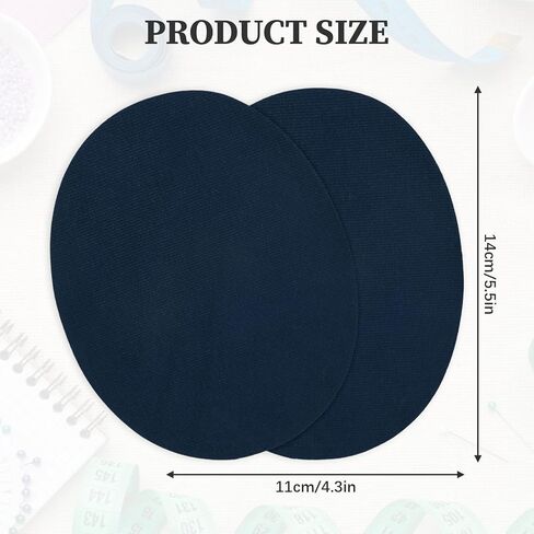 10PCS Elbow Knee Patch,Black Iron-on Elbow Oval Patches for Sweaters,Iron On Knee Patches for DIY Cloth Repair,Multi-Use Decorative Clothing Applique for Pants Shirt and Sweater in Kuwait
