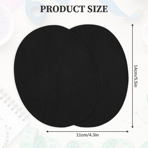 10PCS Elbow Knee Patch,Black Iron-on Elbow Oval Patches for Sweaters,Iron On Knee Patches for DIY Cloth Repair,Multi-Use Decorative Clothing Applique for Pants Shirt and Sweater in Kuwait