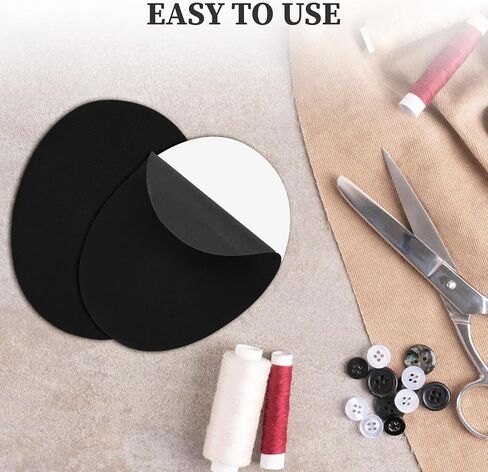 10PCS Elbow Knee Patch,Black Iron-on Elbow Oval Patches for Sweaters,Iron On Knee Patches for DIY Cloth Repair,Multi-Use Decorative Clothing Applique for Pants Shirt and Sweater in Kuwait