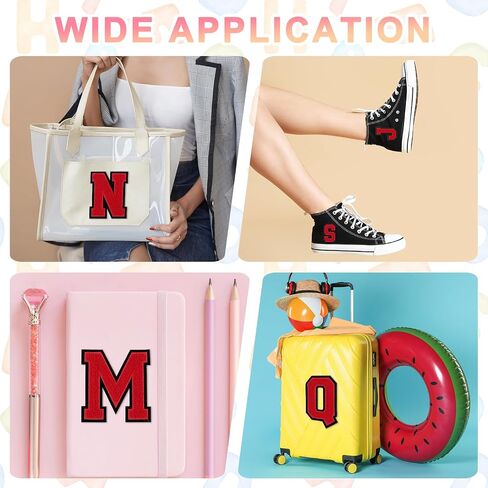بقع رسالة Mecccanixity Chenille ، 4 بوصات T alphabet t on on patches repair repair repair repy on heads on repared explique shoes shoes hats diy (Black Edge Red) in Saudi Arabia