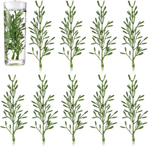 Willbond 50 pcs زهور فو للشموع العائمة العائمة زهور مزهرية الحشوات للقطاعات المركزية مصغرة حشو الزهور في الأسطوانة لديكور حفل الزفاف (الأخضر) in Kuwait