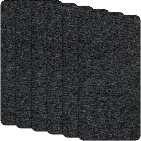 6-Pack Polyester Repair Patches, 7.9 x 3.9 Self-Adhesive Fabric Repair Patches Waterproof Lightweight for Clothes/Sofas/Tents/Bags/Car Seats [Denim Navy Blue] in Saudi Arabia