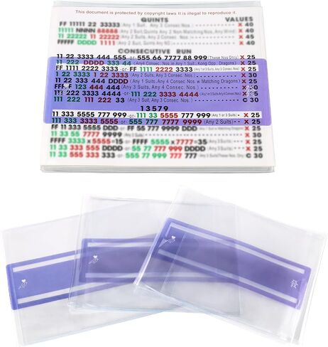 مجموعة تحديد موقع Mahjong Card Sleeve (تشمل 4pcs card card sleeve و 4pcs line finder) ، استخدم معًا لحماية بطاقات ماه جونغ وتحديد مجموعات الفوز بسرعة أثناء اللعب والوردي in Kuwait