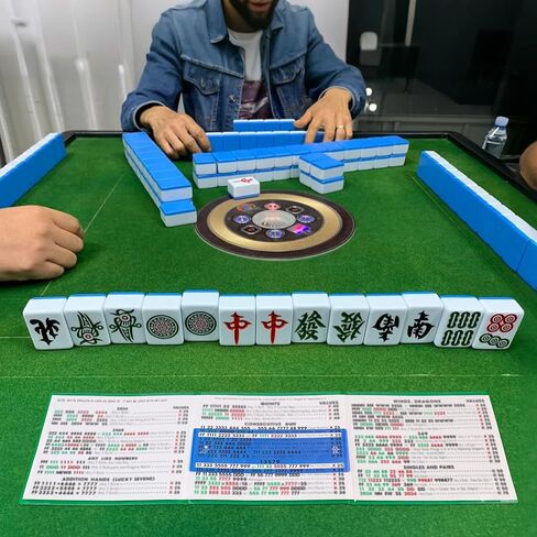 Mahjong Card Sleeve Positioning Set (Includes 4Pcs Mahjong Card Sleeve and 4Pcs Line Finder), Use together to Protect Your Mah jong Cards and Quickly Identify Winning Combinations During Gameplay,Pink in Kuwait