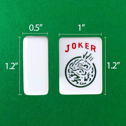 SmartXChoices 166 Tiles Mah Jongg Set American Mahjong 4 Color Pustrals/Racks Mahjongg Game with Soft Velor Bag ، Western Mahjongg Tiles in Kuwait