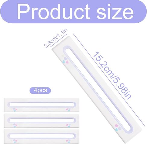BOXOB 4pcs Mahjong Line Finder, Heart Patterns Mahjong Rules Reader Mah Jong Accessories and Gifts Reader Helper Tool for Player (Purple) in Saudi Arabia