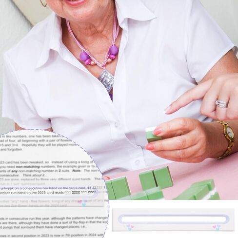 BOXOB 4pcs Mahjong Line Finder, Heart Patterns Mahjong Rules Reader Mah Jong Accessories and Gifts Reader Helper Tool for Player (Purple) in Saudi Arabia