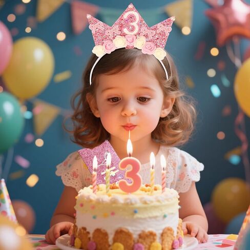 3 سنوات عيد ميلاد عقال وساش سعيد ديكورات عيد ميلاد 3 in Kuwait