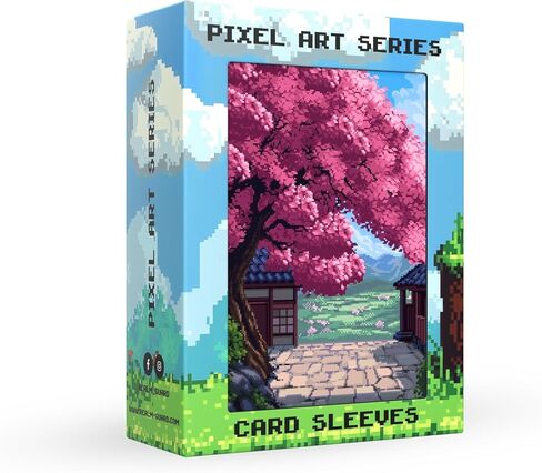 (Pixel Art Series) 100ct TCG/MTG Textured Art Card Sleeves (Cherry Blossom) in Kuwait
