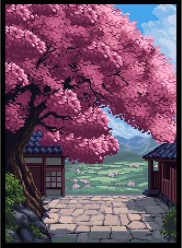 (Pixel Art Series) 100ct TCG/MTG Textured Art Card Sleeves (Cherry Blossom) in Kuwait