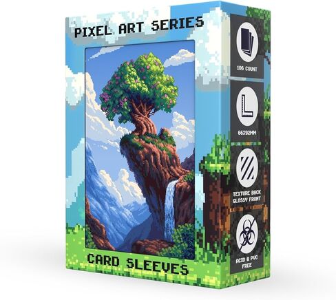 (Pixel Art Series) 100ct TCG/MTG Textured Art Card Sleeves (Cherry Blossom) in Kuwait