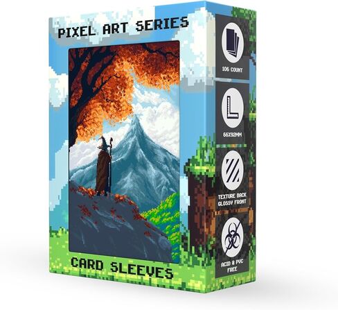 (Pixel Art Series) 100ct TCG/MTG Textured Art Card Sleeves (Cherry Blossom) in Kuwait