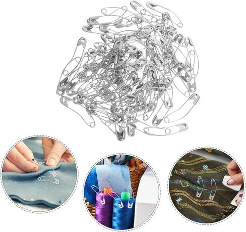STOBOK 100pcs Efficient Quilting Sewing Safety Pins Nickel-Plated Bent Basting Pins Bulk for Crafting in Saudi Arabia