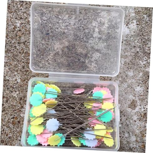 ARTIBETTER 200pcs Plum Blossom Head Pins Set for Sewing Flat Plastic Flower Head Pins in Light Color for DIY Crafts and Patchwork Projects in Saudi Arabia