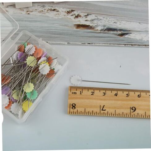 ARTIBETTER 200pcs Plum Blossom Head Pins Set for Sewing Flat Plastic Flower Head Pins in Light Color for DIY Crafts and Patchwork Projects in Saudi Arabia