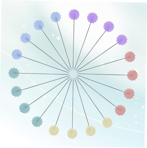 ARTIBETTER 200pcs Plum Blossom Head Pins Set for Sewing Flat Plastic Flower Head Pins in Light Color for DIY Crafts and Patchwork Projects in Saudi Arabia