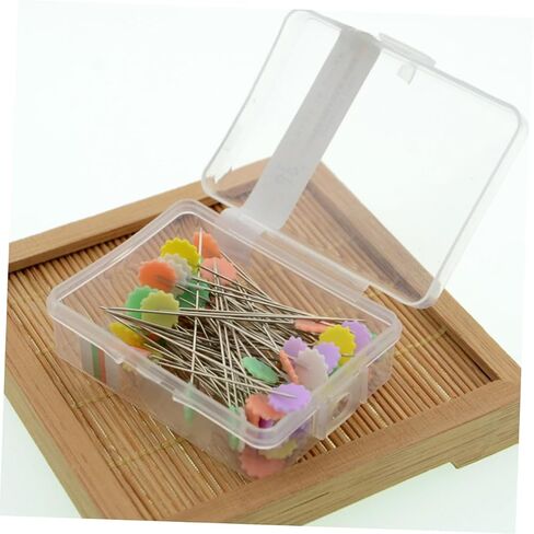 ARTIBETTER 200pcs Plum Blossom Head Pins Set for Sewing Flat Plastic Flower Head Pins in Light Color for DIY Crafts and Patchwork Projects in Saudi Arabia