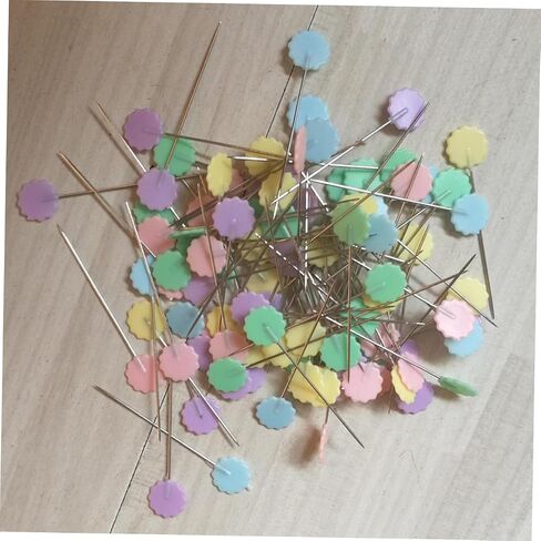 ARTIBETTER 200pcs Plum Blossom Head Pins Set for Sewing Flat Plastic Flower Head Pins in Light Color for DIY Crafts and Patchwork Projects in Saudi Arabia