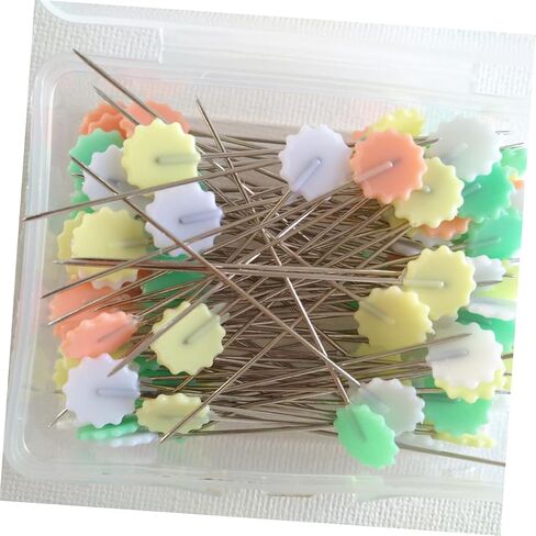 ARTIBETTER 200pcs Plum Blossom Head Pins Set for Sewing Flat Plastic Flower Head Pins in Light Color for DIY Crafts and Patchwork Projects in Saudi Arabia