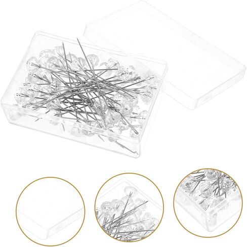 50pcs دبابيس باقة على شكل الماس لترتيبات زفاف الزفاف دبوس عصا ديي الحرف والزينة in Kuwait