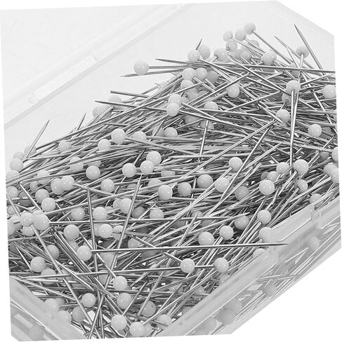 500pcs White Glass Head Sewing Pins Quilting Pins for Dressmaking Craft Positioning and DIY Projects Versatile Hand Sewing Accessories with Elegant Design in Saudi Arabia
