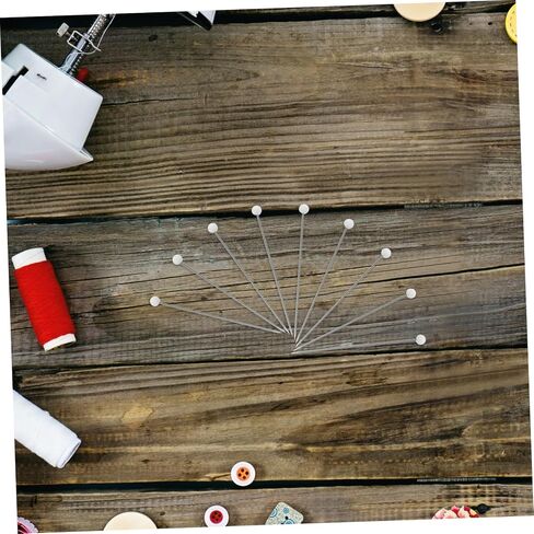 500pcs White Glass Head Sewing Pins Quilting Pins for Dressmaking Craft Positioning and DIY Projects Versatile Hand Sewing Accessories with Elegant Design in Saudi Arabia