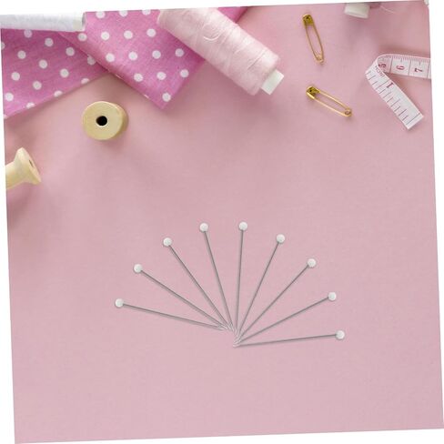 500pcs White Glass Head Sewing Pins Quilting Pins for Dressmaking Craft Positioning and DIY Projects Versatile Hand Sewing Accessories with Elegant Design in Saudi Arabia