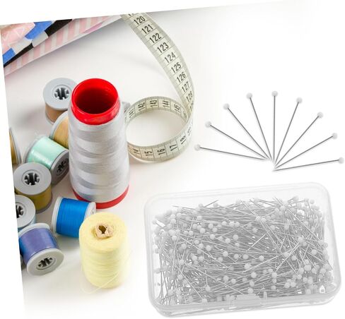 500pcs White Glass Head Sewing Pins Quilting Pins for Dressmaking Craft Positioning and DIY Projects Versatile Hand Sewing Accessories with Elegant Design in Saudi Arabia
