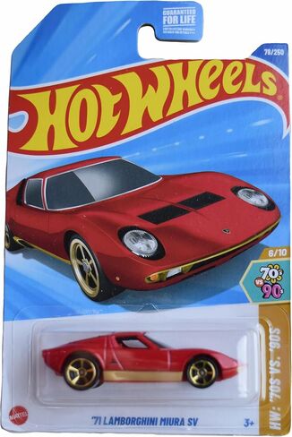 Hot Wheels '71 Lamborghini Miura SV, '70s vs '90s 6/10 [red] 78/250 in Saudi Arabia