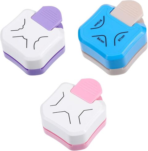 3 PCS Paper Corner Rounder Punch ، 3 Hole Punch Paper Cutter 3 in 1 ، rounder Corner Curner for Cardstock Scrapbooking Scrapbook Supplies ، Photo Corners Hole Puncher for Crafts Journaling Supplies in Kuwait