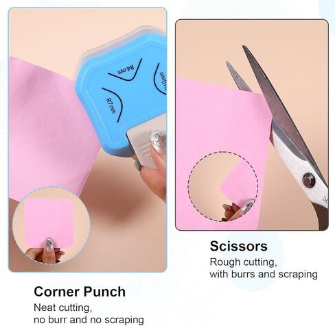 3 PCS Paper Corner Rounder Punch ، 3 Hole Punch Paper Cutter 3 in 1 ، rounder Corner Curner for Cardstock Scrapbooking Scrapbook Supplies ، Photo Corners Hole Puncher for Crafts Journaling Supplies in Kuwait