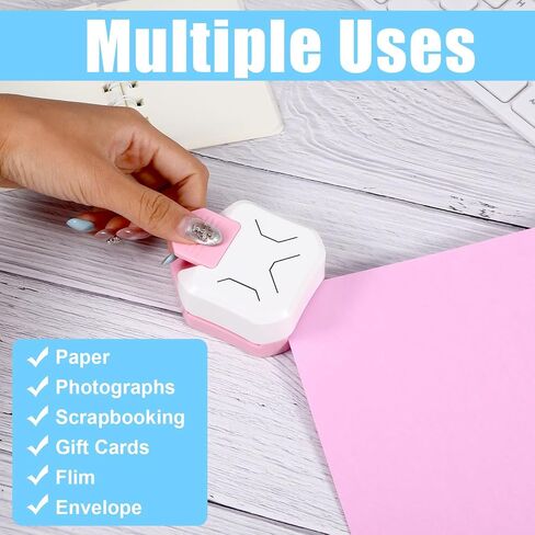 3 PCS Paper Corner Rounder Punch ، 3 Hole Punch Paper Cutter 3 in 1 ، rounder Corner Curner for Cardstock Scrapbooking Scrapbook Supplies ، Photo Corners Hole Puncher for Crafts Journaling Supplies in Kuwait