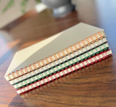 Yihuanyifa 4pcs ملاحظات حلزونية لوازم المدرسة اللوازم المدرسية 8.3 بوصة × 5.9 بوصة A5 السميكة من البلاستيك 8 ملم حكمت 80 ورقة -160 صفحة مبطنة مجلة على العمل ، والطلاب ، والكتابة ، والكتابة (A5 4pcs محكم)) in Saudi Arabia