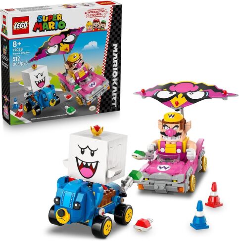 LEGO Super Mario: Mario Kart – Wario & King Boo Building Toy for Kids - Buildable Car Toys W/Drifting Action for Boys & Girls, Ages 8+ - Pretend Play Gift Idea for Birthdays & Any Gaming Fans - 72038 in Saudi Arabia
