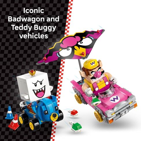 LEGO Super Mario: Mario Kart – Wario & King Boo Building Toy for Kids - Buildable Car Toys W/Drifting Action for Boys & Girls, Ages 8+ - Pretend Play Gift Idea for Birthdays & Any Gaming Fans - 72038 in Saudi Arabia