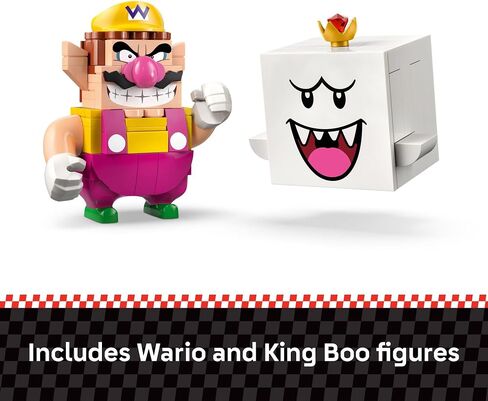 LEGO Super Mario: Mario Kart – Wario & King Boo Building Toy for Kids - Buildable Car Toys W/Drifting Action for Boys & Girls, Ages 8+ - Pretend Play Gift Idea for Birthdays & Any Gaming Fans - 72038 in Saudi Arabia