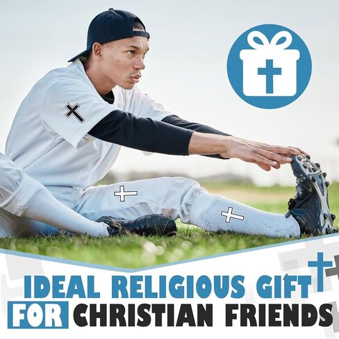 Janinka 12 PCS Christian Cross Embroidered Iron on Patches 3 Inch Cross Patches for DIY Jeans Hats Clothing Backpacks (بالأبيض والأسود) in Saudi Arabia