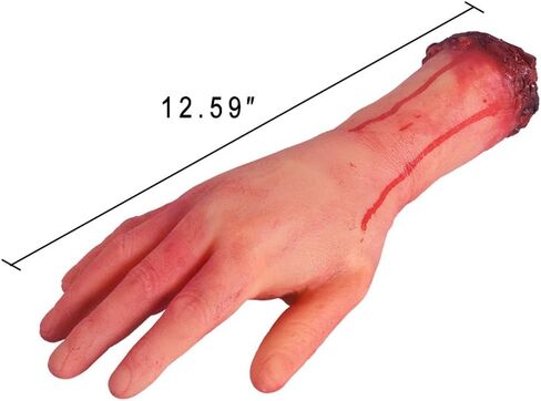 Scary Halloween Bloody Props Dead Body Parts Fake Arm Severed Hands Broken for Haunted House Halloween Vampire Zombie Party Decorations Supplies (Broken hands + feet + fingers) in Kuwait