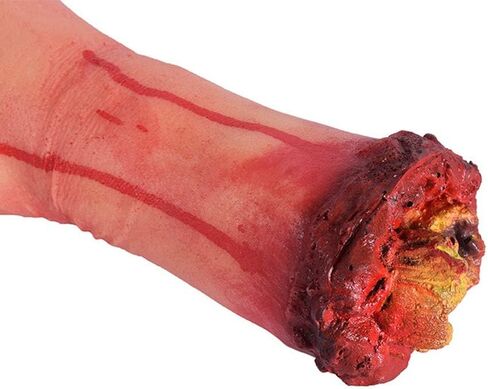 Scary Halloween Bloody Props Dead Body Parts Fake Arm Severed Hands Broken for Haunted House Halloween Vampire Zombie Party Decorations Supplies (Broken hands + feet + fingers) in Kuwait
