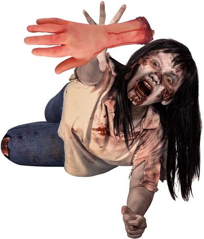Scary Halloween Bloody Props Dead Body Parts Fake Arm Severed Hands Broken for Haunted House Halloween Vampire Zombie Party Decorations Supplies (Broken hands + feet + fingers) in Kuwait