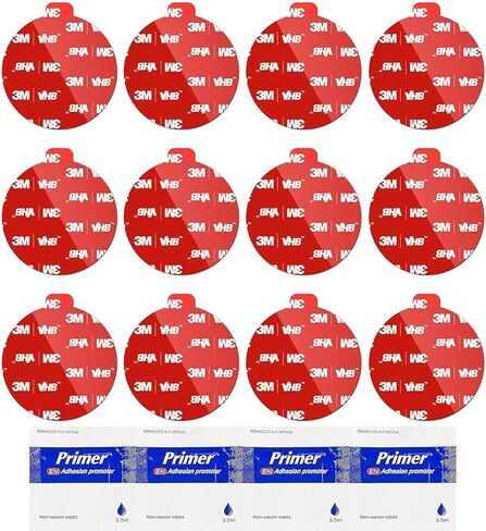 3M VHB Double-Side Mounting Eclcles Dircles ، قطره 2in ، مقاوم للماء ، شريط التثبيت الثقيل المقاوم للحرارة للزخرفة المنزلية ، يشمل 4 منصات لزجة بديلة (الجولة 2*2-40pcs) in Kuwait