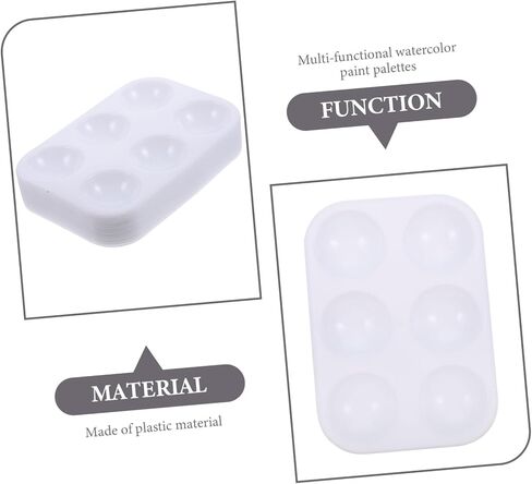 Gatuida 12pcs لون الطلاء البلاستيكي للفنانين السطح الأملس DIY صواني خلط المائية لصياغة ورسم مشاريع الرسم in Saudi Arabia