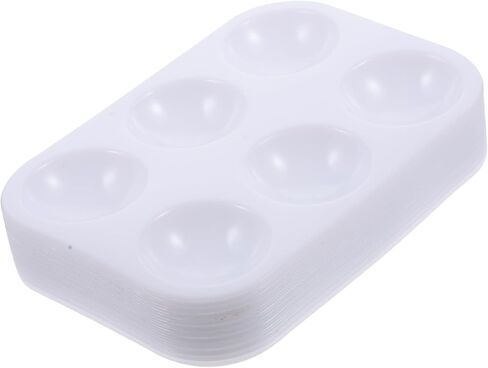 Gadpiparty 12pcs لون الطلاء البلاستيكي صواني خلط متعدد الاستخدام in Kuwait