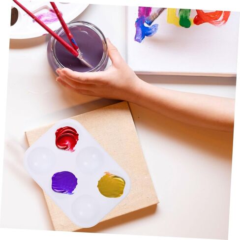 Gadpiparty 12pcs لون الطلاء البلاستيكي صواني خلط متعدد الاستخدام in Kuwait