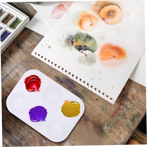 Gadpiparty 12pcs لون الطلاء البلاستيكي صواني خلط متعدد الاستخدام in Kuwait