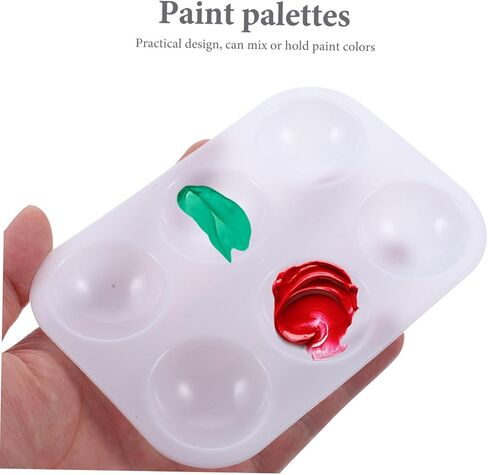 Gadpiparty 12pcs لون الطلاء البلاستيكي صواني خلط متعدد الاستخدام in Kuwait