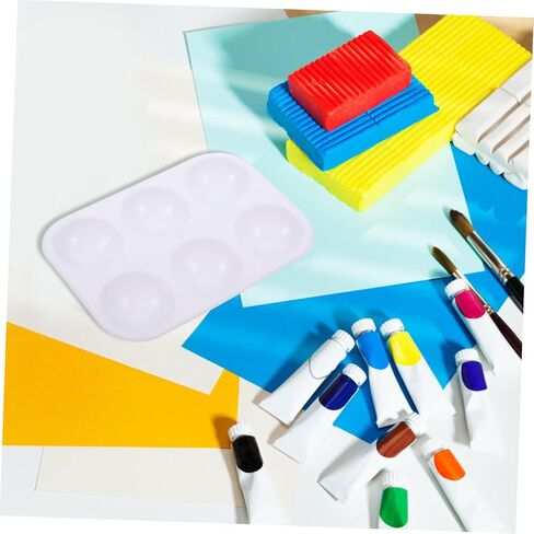 Gadpiparty 12pcs لون الطلاء البلاستيكي صواني خلط متعدد الاستخدام in Kuwait